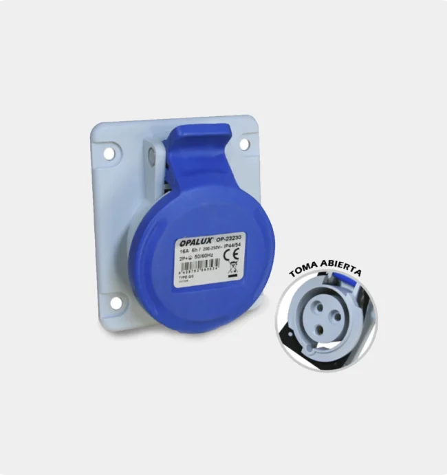 BASE EMPOTRABLE INCLINADA HEMBRA <br> OPALUX PA6/ABS LATON